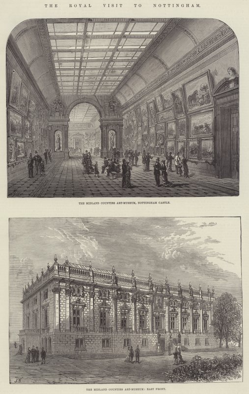Nottingham Kraliyet Ziyareti (gravür) by English School