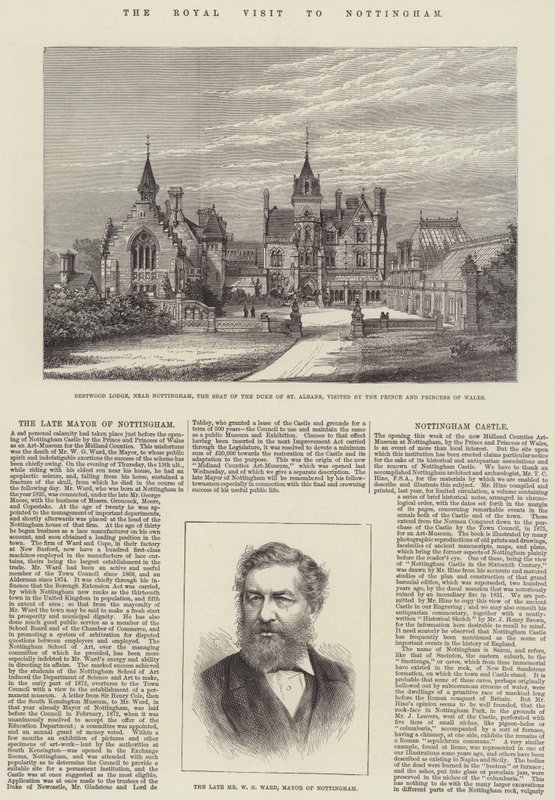 Nottingham Kraliyet Ziyareti (gravür) by English School