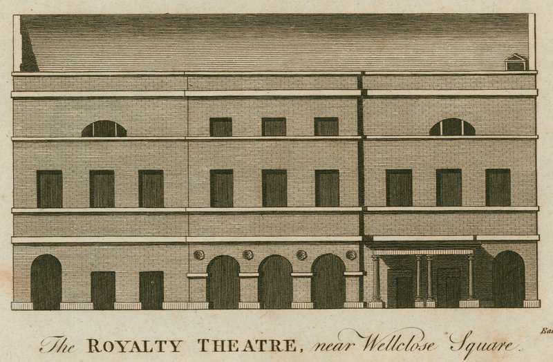 Kraliyet Tiyatrosu, Well Street, Wellclose Meydanı, Londra by English School