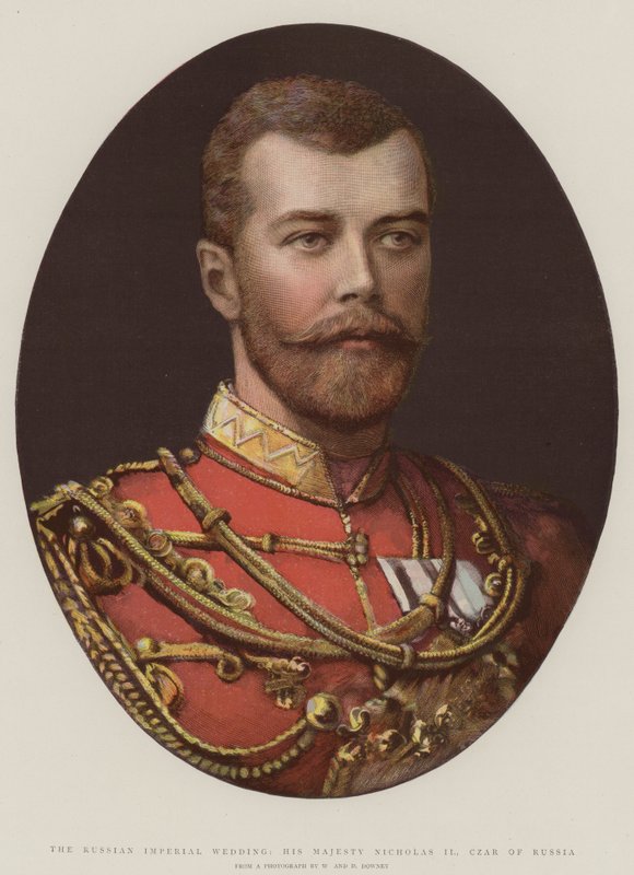 Rus İmparatorluk Düğünü, Majesteleri II. Nicholas, Rusya Çarı (renkli taş) by English School