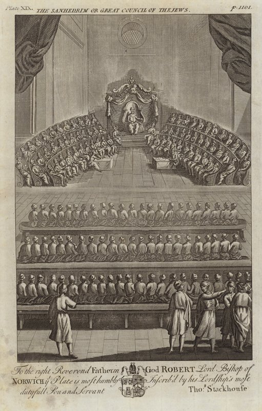 Yahudilerin Sanhedrin veya Büyük Konseyi by English School
