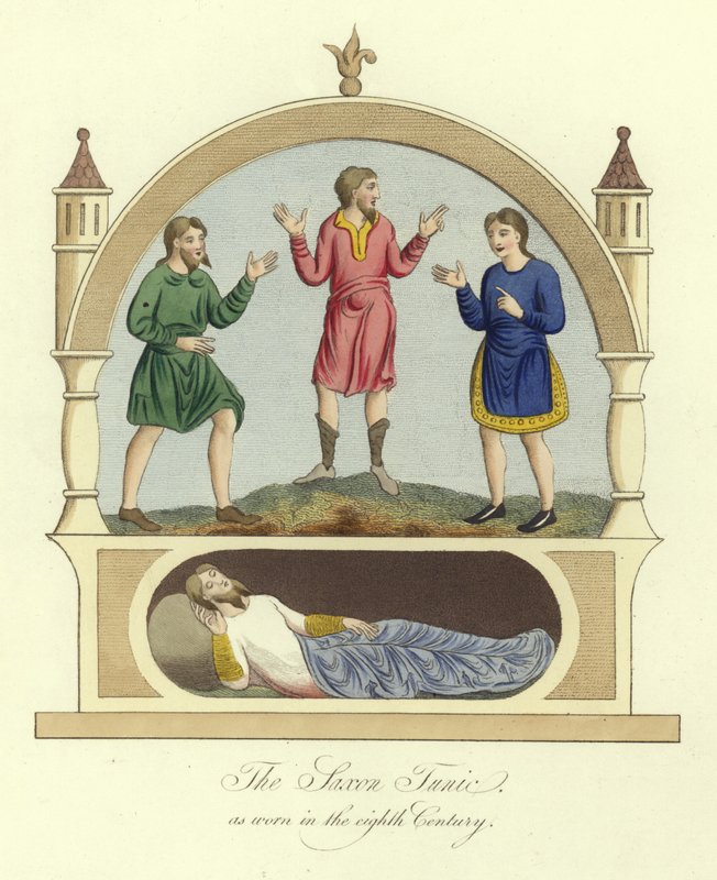 8. yüzyılda giyilen Sakson tunik by English School