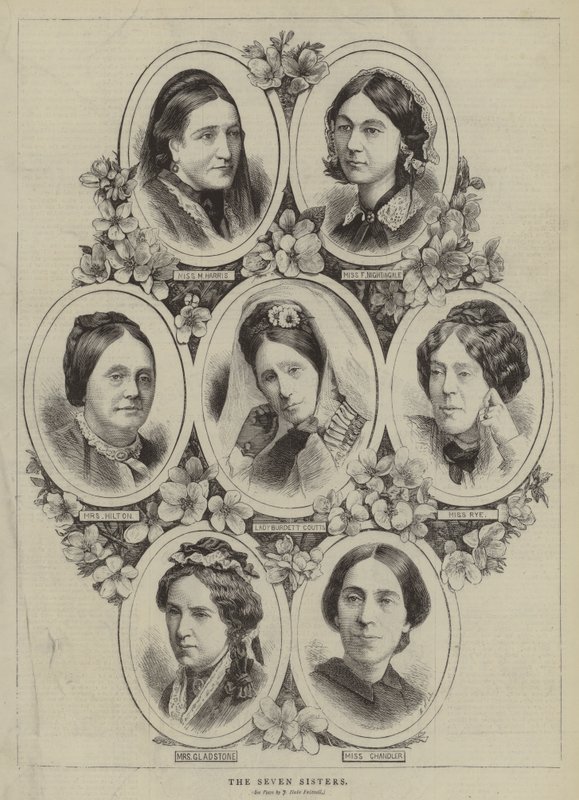Yedi Kız Kardeş (gravür) by English School