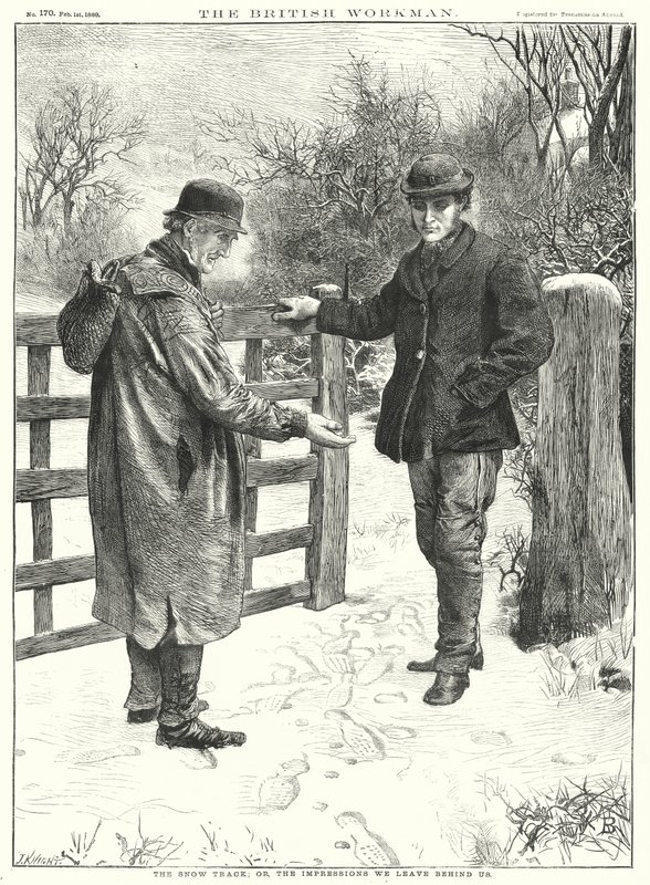 Kar İzi; ya da Arkamızda Bıraktığımız İzler (gravür) by English School