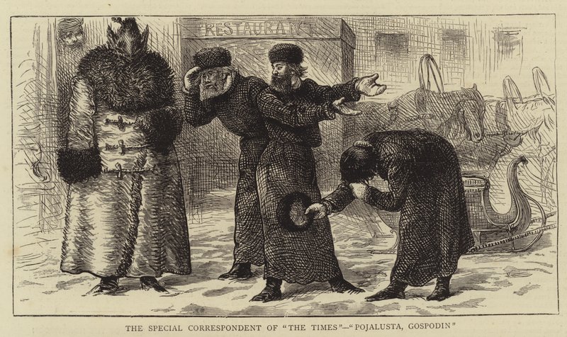 "The Times"ın Özel Muhabiri, "Pojalusta, Gospodin" (gravür) by English School