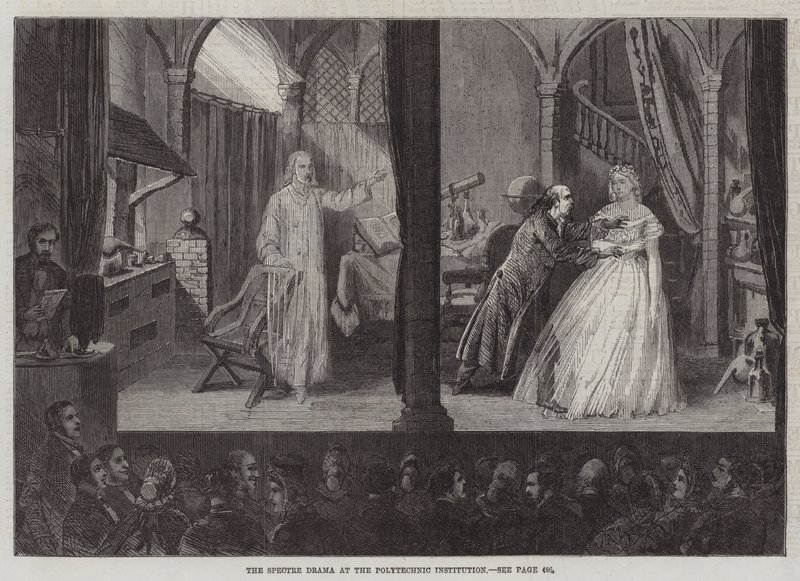 Politeknik Kurumundaki Hayalet Dramı (gravür) by English School