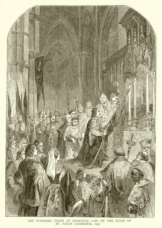 Bosworth alındığı Standart, 1485 Aziz Paul Katedrali Altar Laid by English School