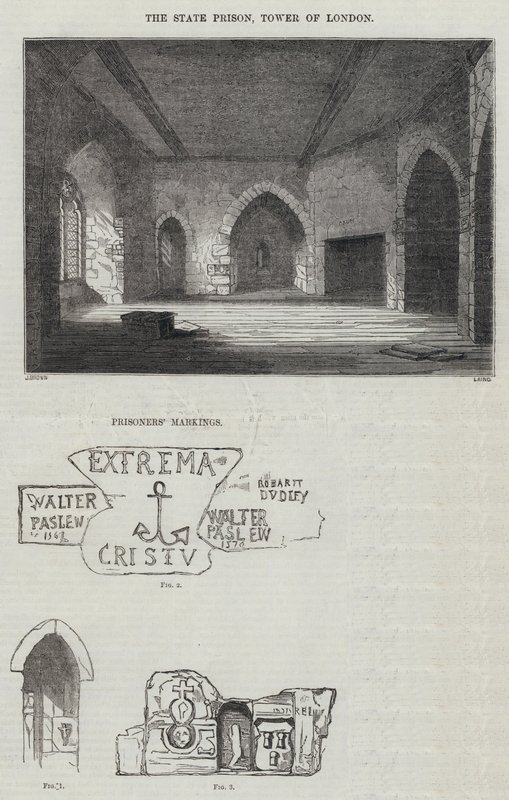 Eyalet Hapishanesi, Londra Kulesi (gravür) by English School