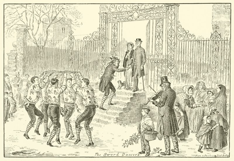 Kılıç Dansçıları (gravür) by English School