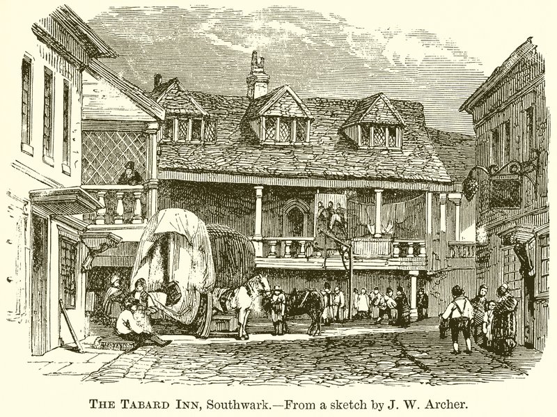Tabard Inn, Southwark by English School