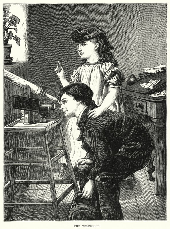 Teleskop (gravür) by English School