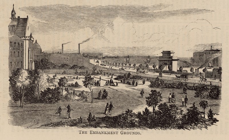 Thames Dolgu alanları by English School