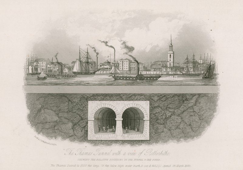 Rotherhithe manzaralı Thames Tüneli by English School