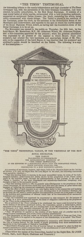 The Times Tanıklığı (gravür) by English School