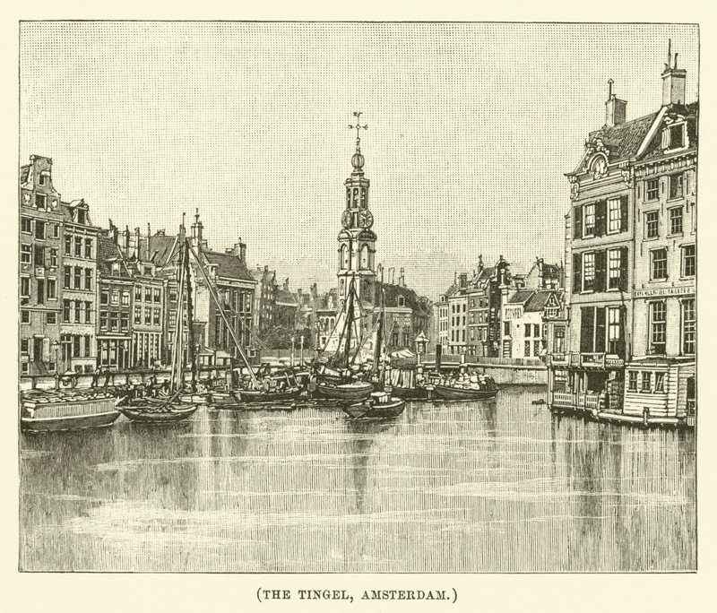 Tingel, Amsterdam (gravür) by English School