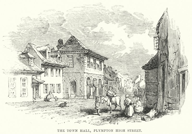 Belediye Binası, Plympton High Street (gravür) by English School
