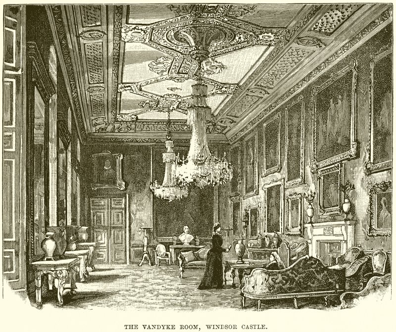 Vandyke Odası, Windsor Kalesi by English School