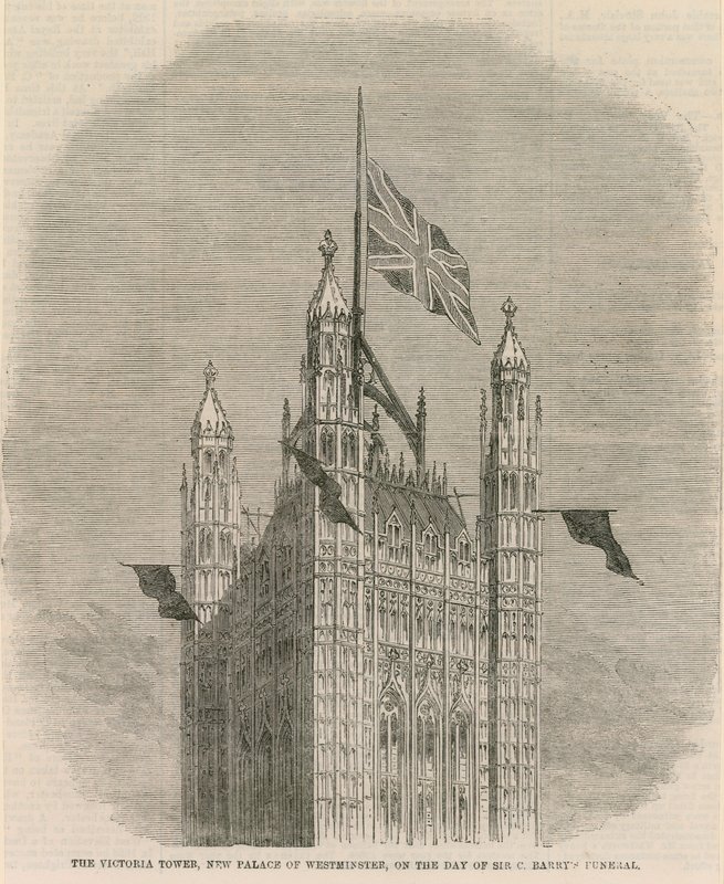 Victoria Tower, yeni Westminster Sarayı, Sir C Barnets