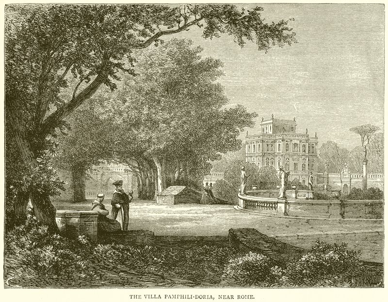 Roma yakınlarındaki Villa Pamphili-Doria by English School