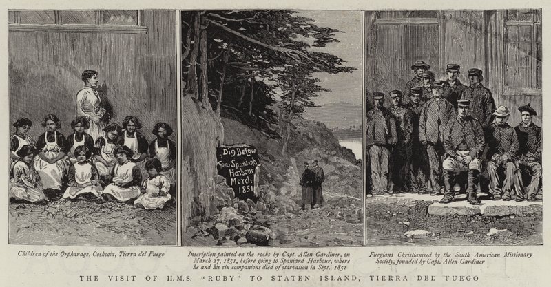 HMS "Ruby"nin Staten Adası, Tierra del Fuego