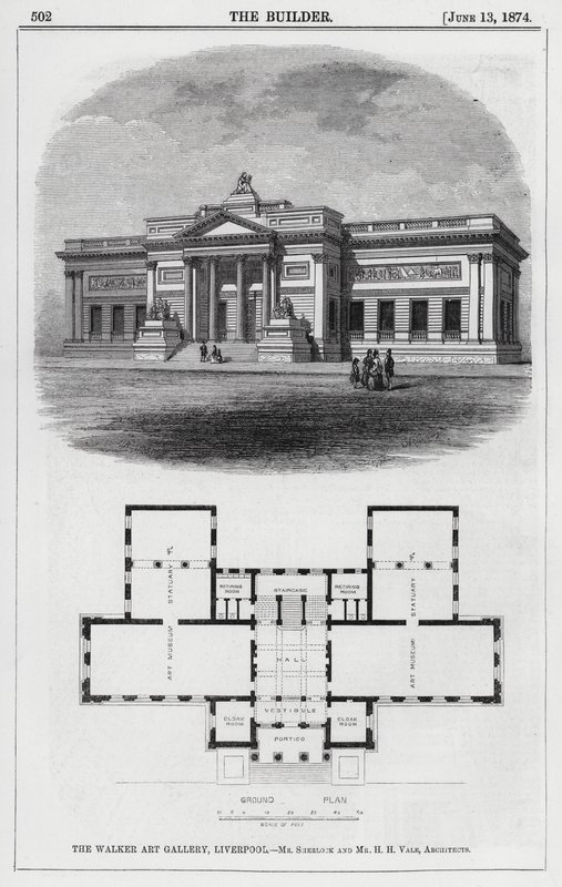 Walker Sanat Galerisi, Liverpool (gravür) by English School