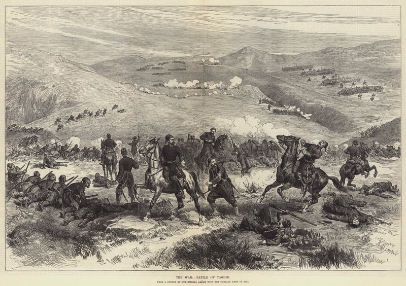Savaş, Taghir Savaşı (gravür) by English School