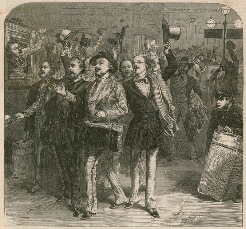 Savaş: Prusyalıların Charing-Cross Tren İstasyonundan Ayrılışı by English School
