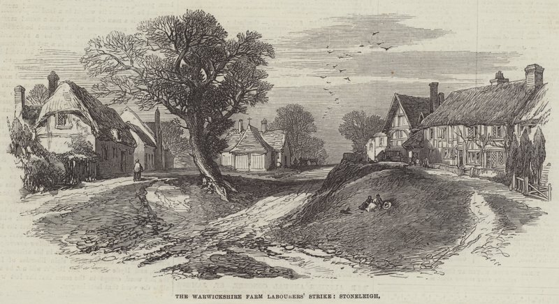 Warwickshire Çiftliği İşçileri Grevi, Stoneleigh (gravür) by English School