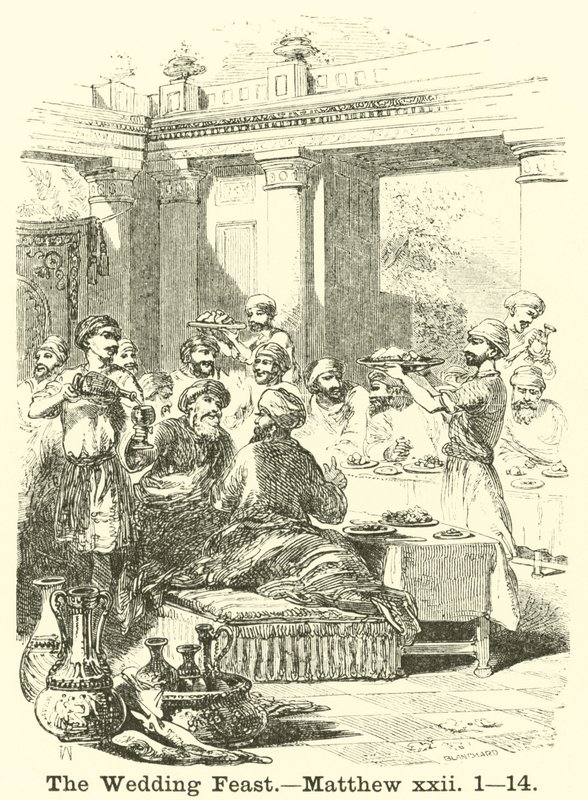 Düğün Ziyafeti, Matta, xxii, 1, 14 by English School