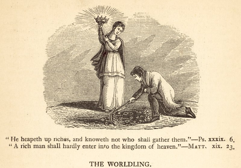 The Worldling (gravür) by English School