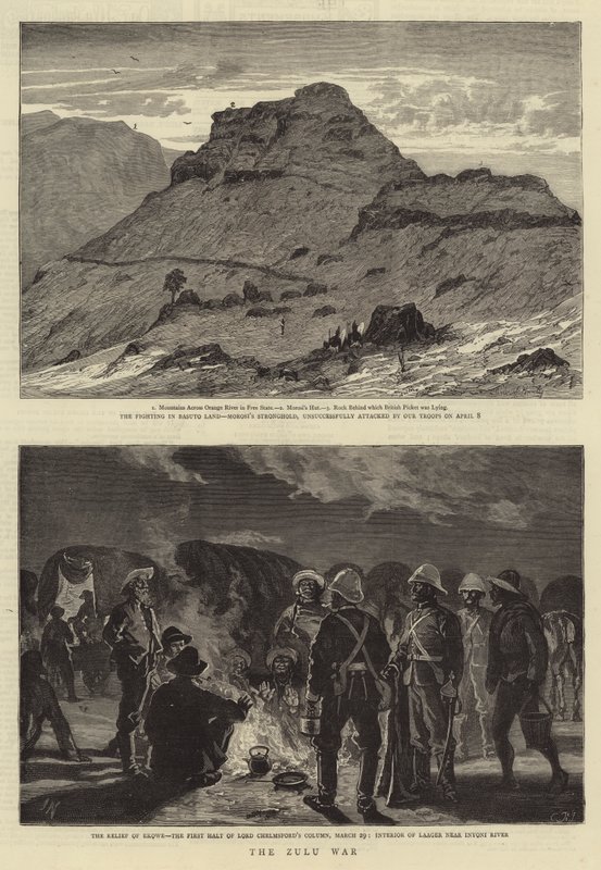 Zulu Savaşı (gravür) by English School