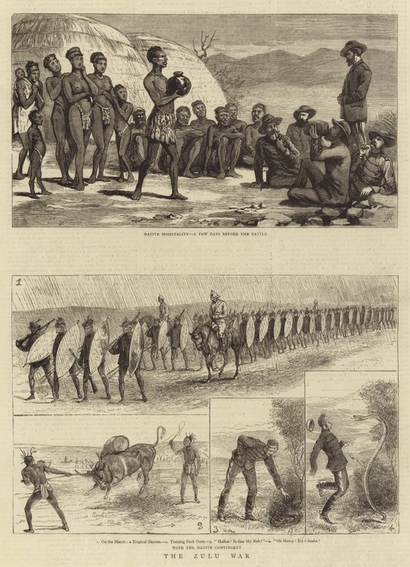 Zulu Savaşı (gravür) by English School