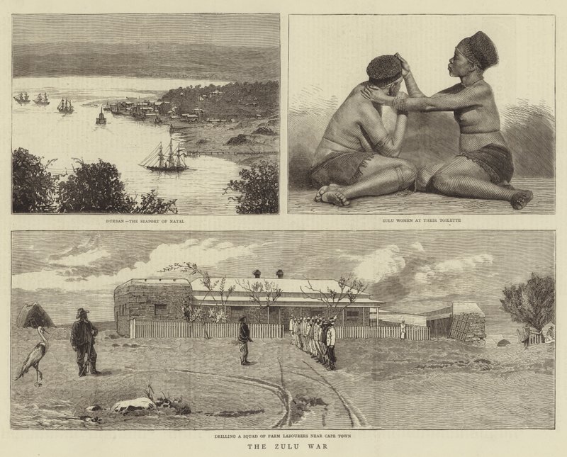 Zulu Savaşı (gravür) by English School