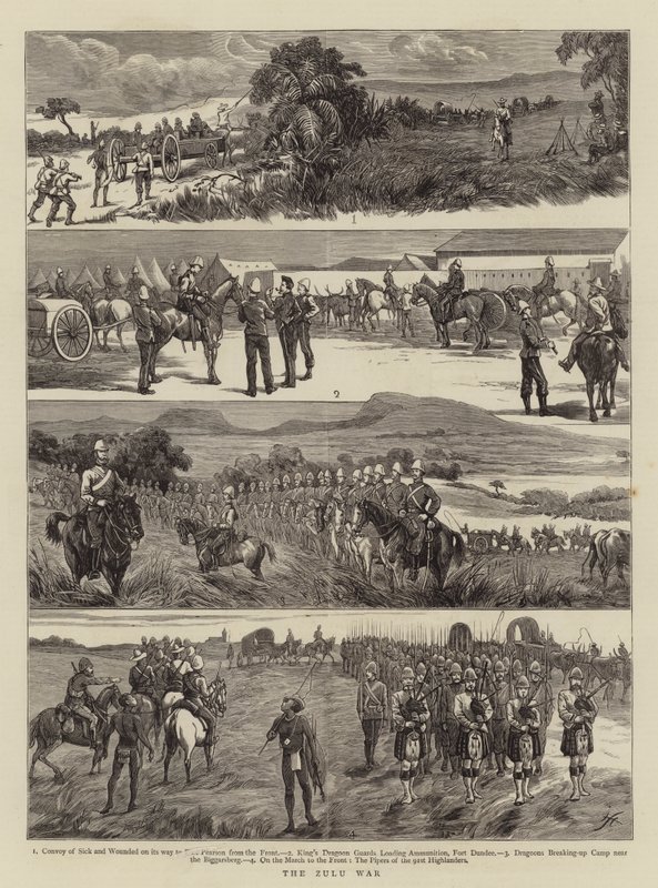 Zulu Savaşı (gravür) by English School