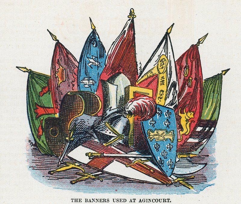 The banners used at Agincourt by English School
