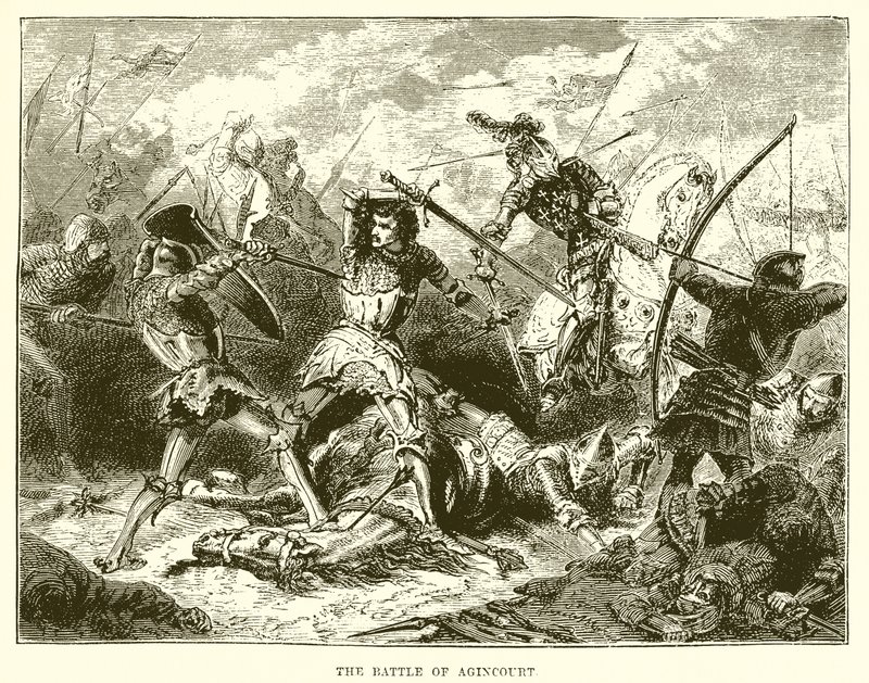 Agincourt muharebesi by English School