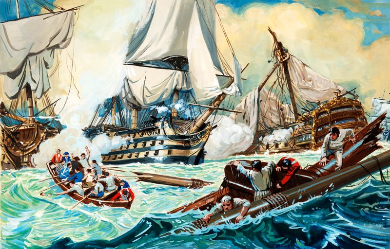 Trafalgar savaşı by English School