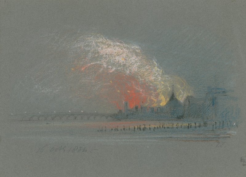 Parlamento binalarının yakılması, 16 Ekim 1834 by English School