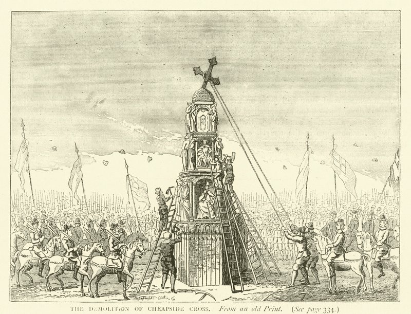 Eski bir baskıdan Cheapside Cross