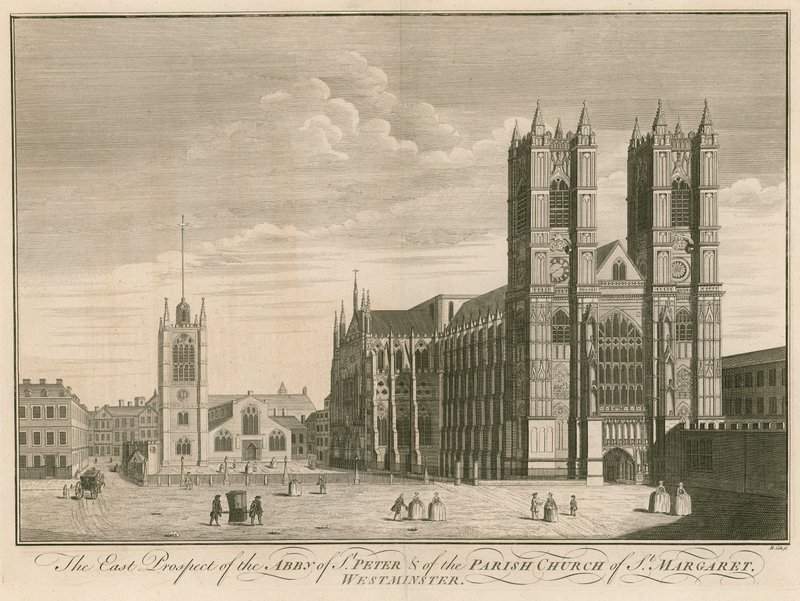 Westminster, St Margaret Parish Kilisesi'nin St Peters Abby'sinin doğu umudu by English School