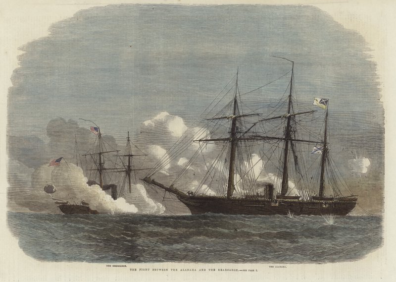 Alabama ve Kearsarge arasındaki mücadele by English School