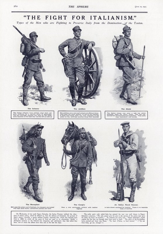 İtalyancılık için mücadele, I. Dünya Savaşı, 1915 by English School
