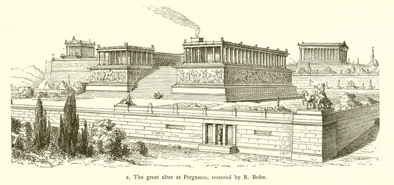 R Bohn tarafından restore Bergama büyük sunak, by English School