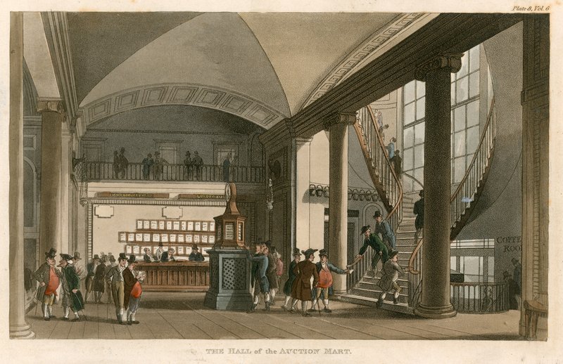 Müzayede Mart salonu, St Bartholomews Lane, Londra by English School