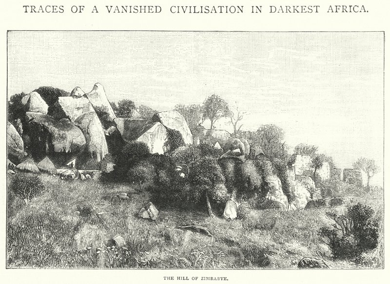 Zimbabye tepesi (gravür) by English School