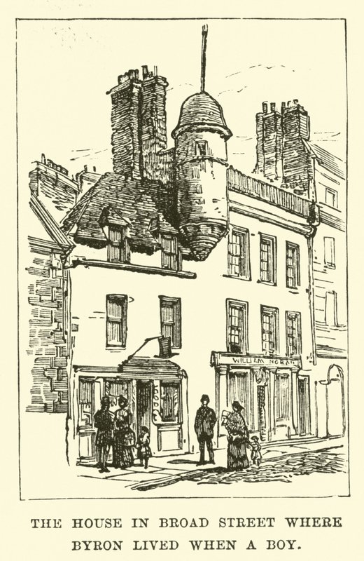 Byron'ın bir çocukken yaşadığı Broad Street'teki ev by English School
