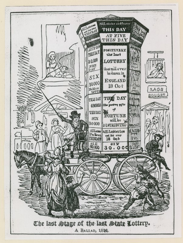 Son devlet piyangosunun son aşaması. Bir balad 1826 by English School