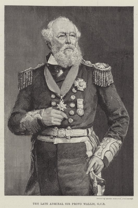 Merhum Amiral Sir Provo Wallis, GCB (gravür) by English School