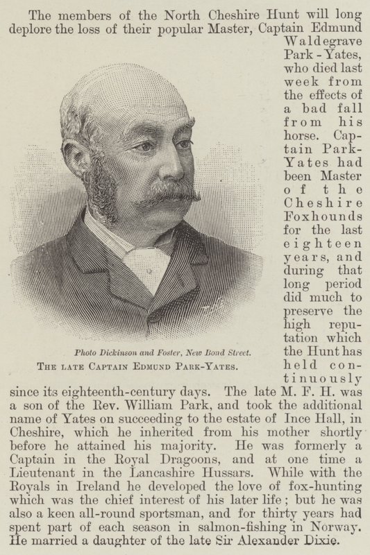 Rahmetli Kaptan Edmund Park-Yates (gravür) by English School