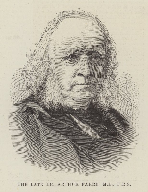 Merhum Dr Arthur Farre, MD, FRS (gravür) by English School